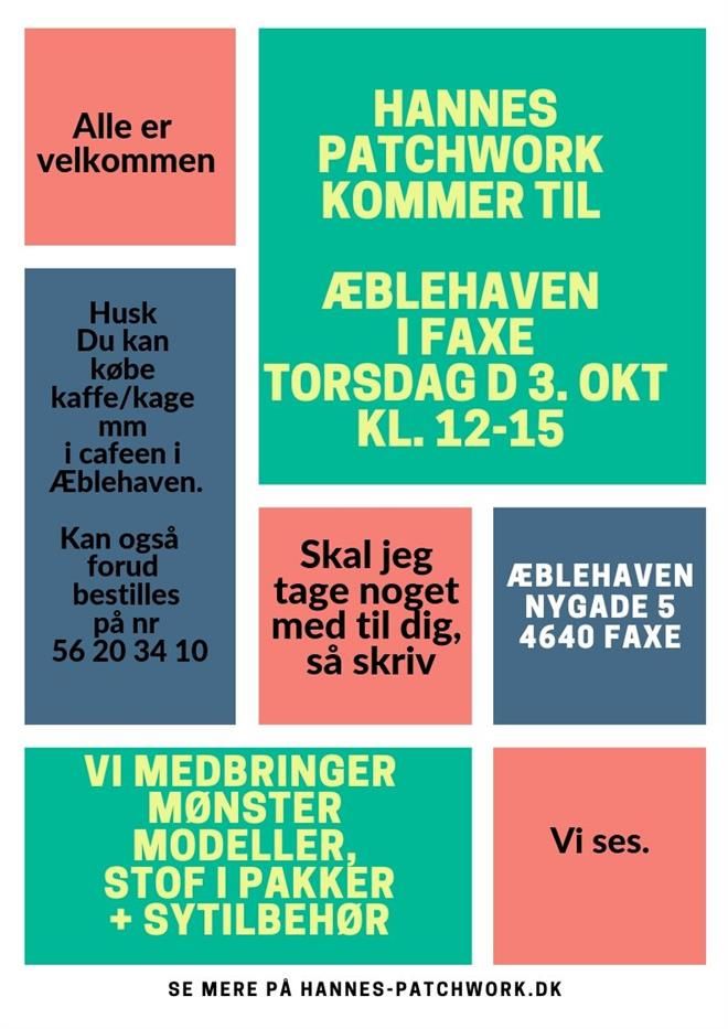 HANNES patchwork kommer til Faxe